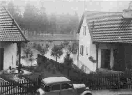Hochwasser - Die Loisach tritt über die Ufer - 1954