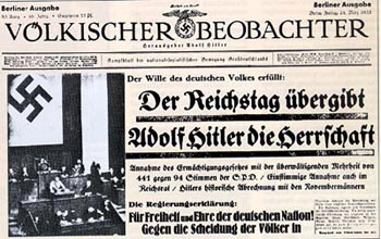 Die NS-Presse bejubelt das Ermächtigungsgesetz - 1933