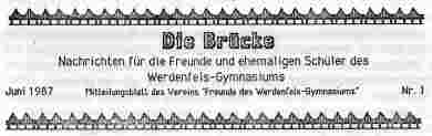 Erste Ausgabel der Vereinszeitung "Die Brücke" - 1987